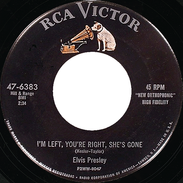 SP 45 RPM Baby Let's Play House RCA Victor 47-6383