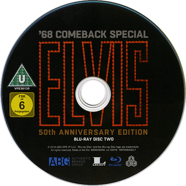 CD-Bluray '68 Comeback Special 50th anniversary edition  Sony RCA Legacy 19075884022