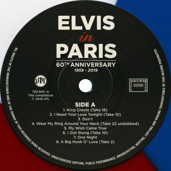 LP Elvis In Paris 60th Anniversary 1959-2019 VPI 782943