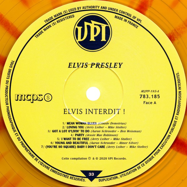 LP Elvis Interdit! Elvis Banned! VPI 783185