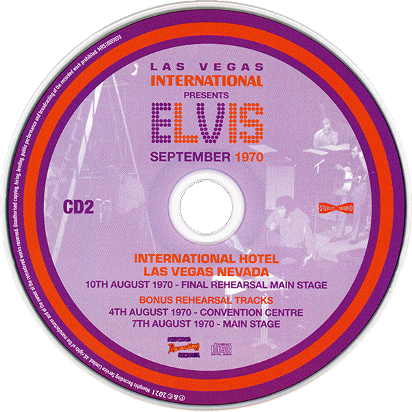 CD-Book Las Vegas International Presents Elvis September 1970 MRS 10009070