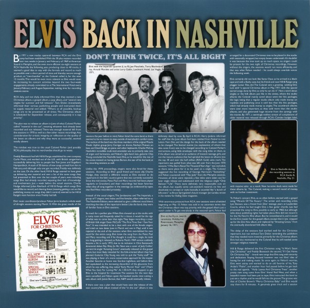 LP Elvis Back In Nashville  RCA Legacy 1943 9883881