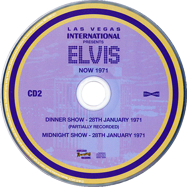 CD Las Vegas International Presents Elvis Now1971 MRS MRS10001071