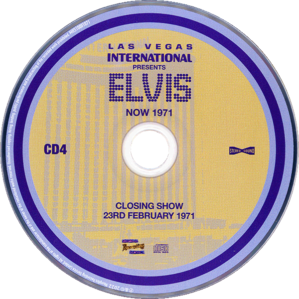 CD Las Vegas International Presents Elvis Now1971 MRS MRS10001071