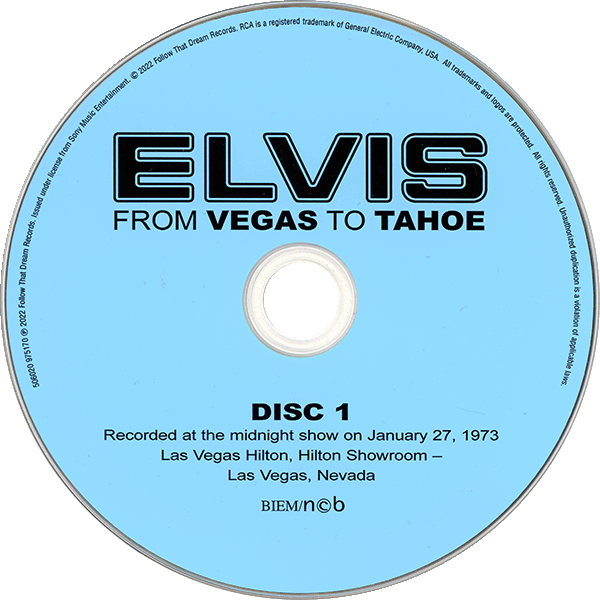 CD From Vegas To Tahoe FTD 506020 975170