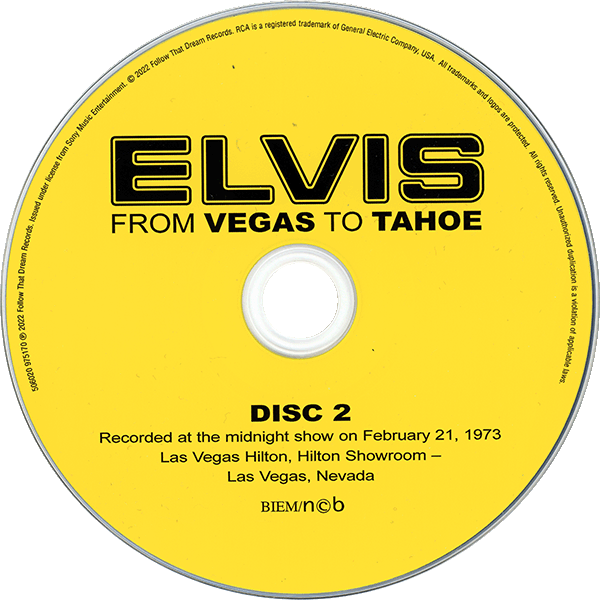 CD  From Vegas To Tahoe FTD 506020 975170