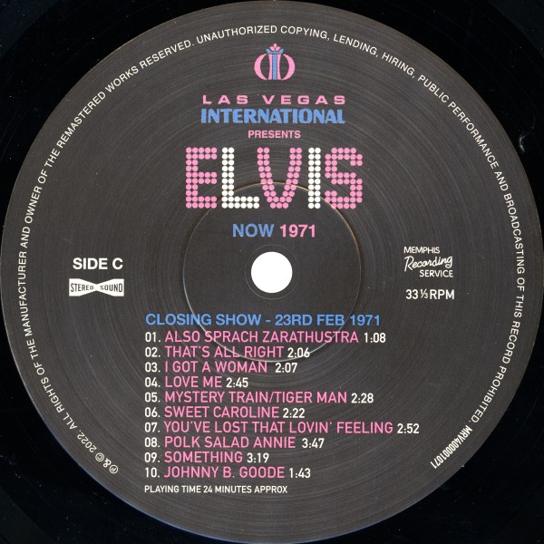 LP Las Vegas International Presents Elvis Now1971 MRS MRV 400001071