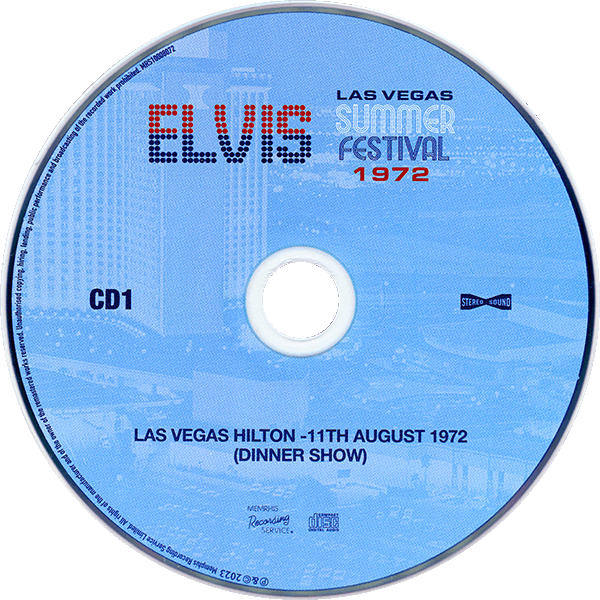 CD Las Vegas Summer Festival 1972 MRS 10008072