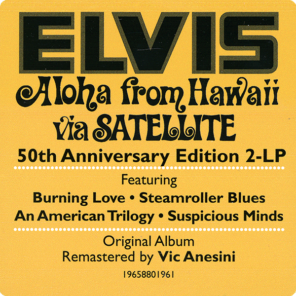 LP Aloha From Hawaii Via Satellite  RCA Legacy 1965880 11961