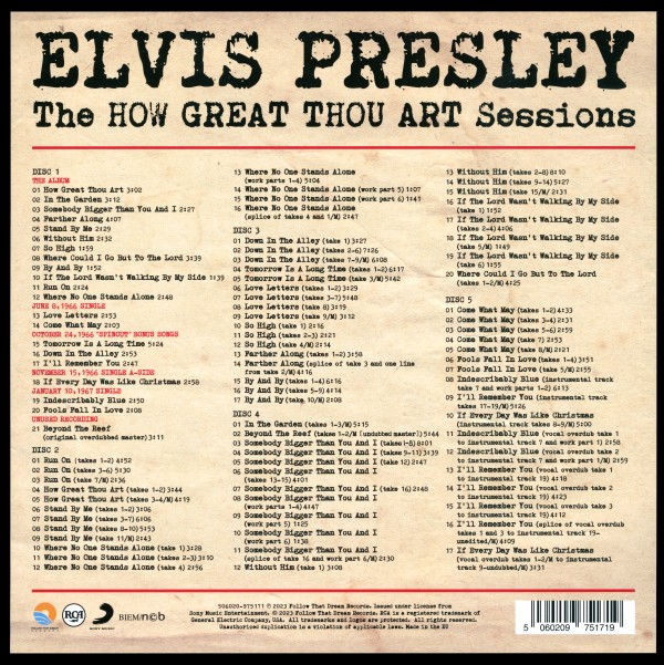 CD The How Great Thou Art Sessions  FTD 506020 975171