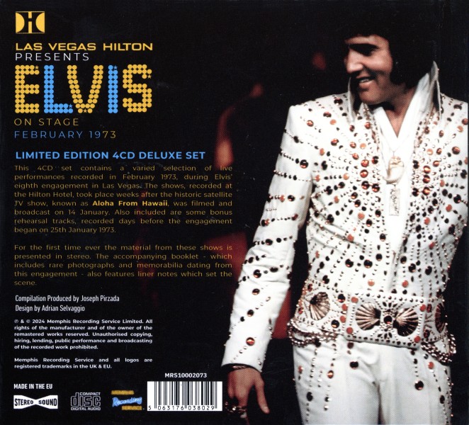 CD Elvis On Stage February 1973  MRS MRS10002073