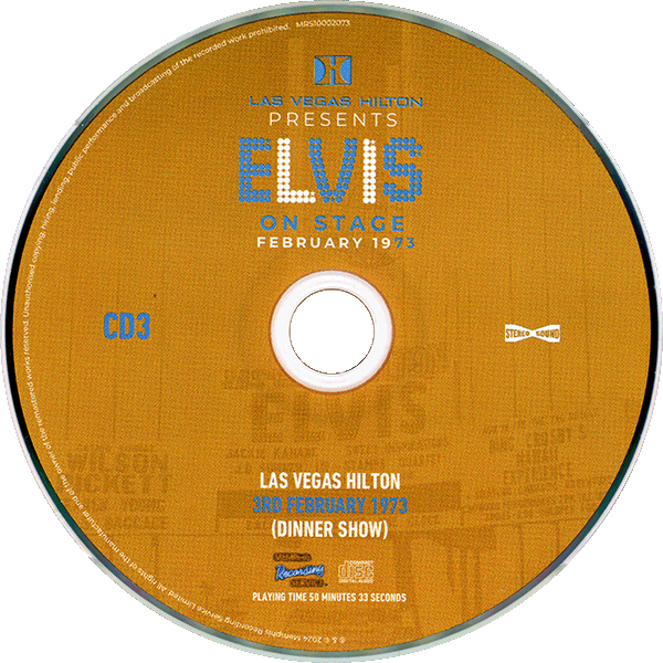 CD Elvis On Stage February 1973  MRS MRS10002073