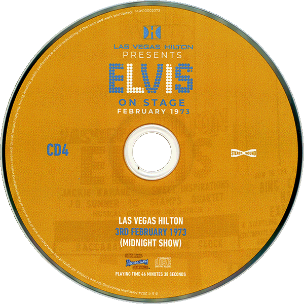 CD Elvis On Stage February 1973  MRS MRS10002073