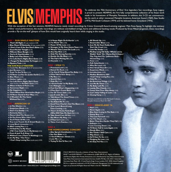 CD  Memphis RCA Legacy 198028 01522