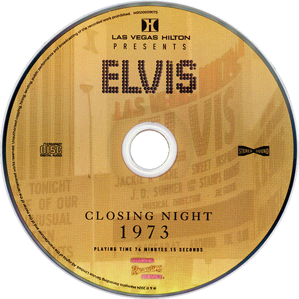 CD Las Vegas Hilton Presents Elvis Closing Night 1973 MRS MRS 10009073