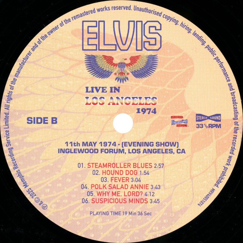 LP Live In Los Angeles 1974  MRS MRV40051074