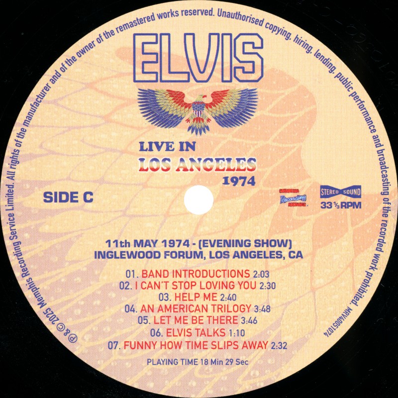 LP Live In Los Angeles 1974  MRS MRV40051074