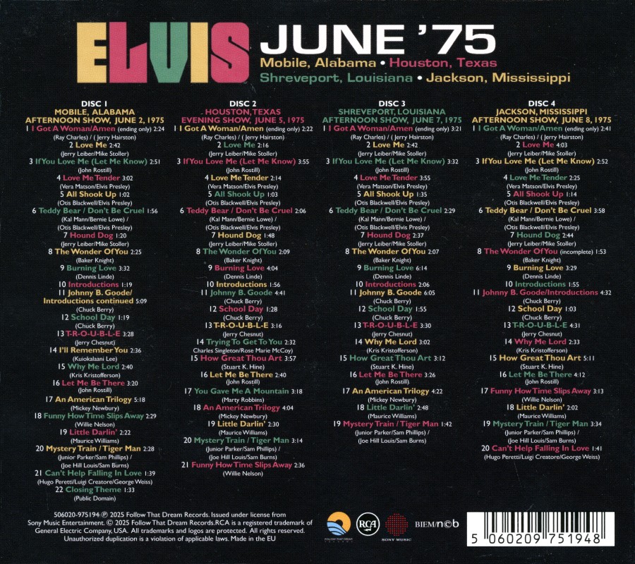 CD Elvis June '75 FTD 506020-975194