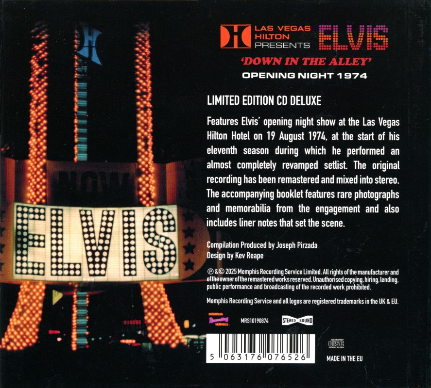 CD MRS MRS10190874 Down In The Alley Opening Night 1974