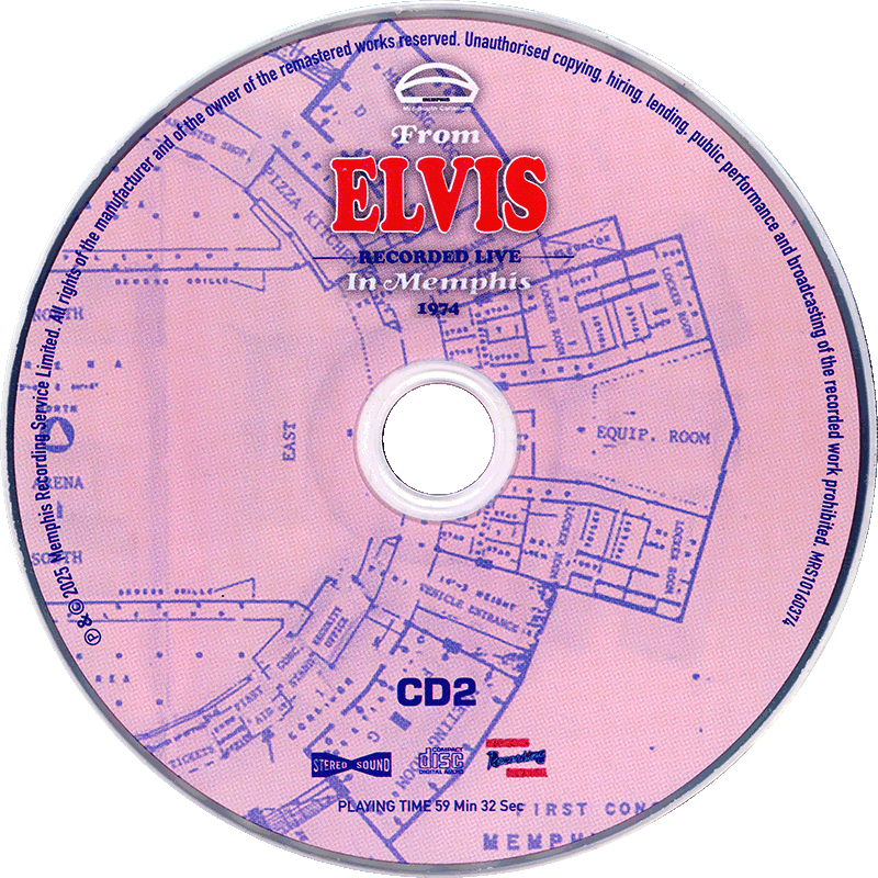 CD From Elvis Recorded Live In Memphis 1974 MRS MRS10160374