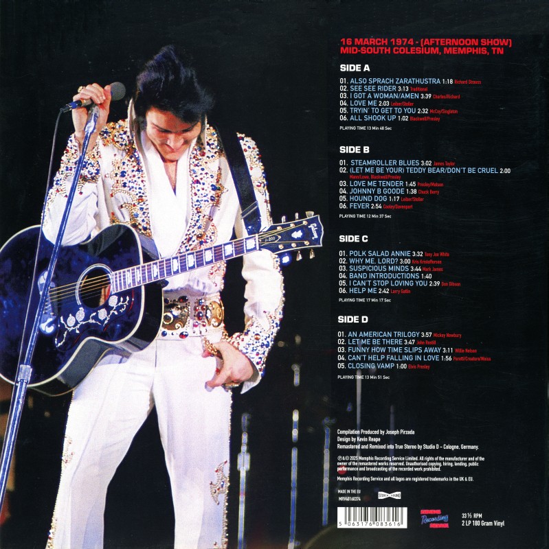 LP From Elvis Recorded Live In Memphis 1974 MRS MRV10160374