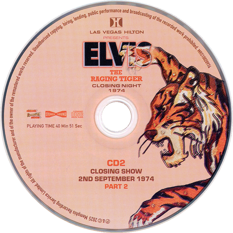 CD The Racing Tiger Closing Night 1974 MRS MRS10020974